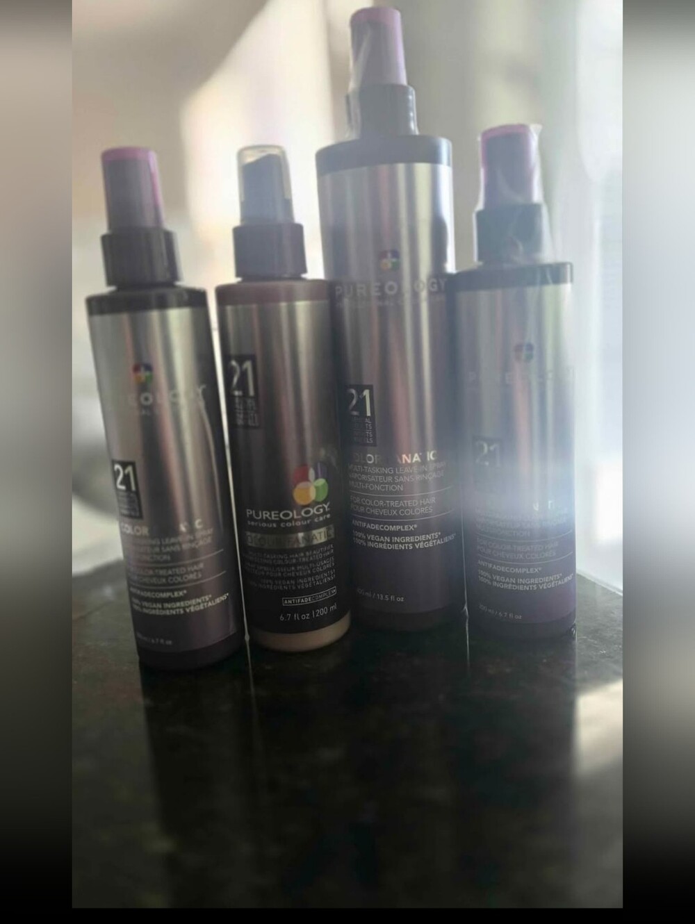 NEW 4 BOTTLES of Pureology 21 Benefit Color Fanatic Leave-in Spray
